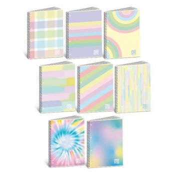 ONE COLOR - QUADERNO AD ANELLI PASTELPLUS A4+ 60 FOGLI QUADRETTI ASSORTITO