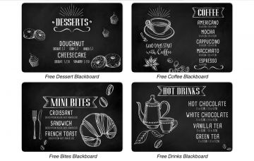 TOV.COLL.PLACEMATS 31X45CM KITCHEN BLACK BOARD