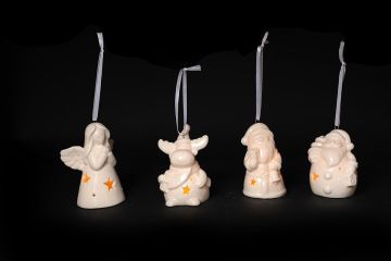 PENDENTE NATALIZIO PORCELLANA