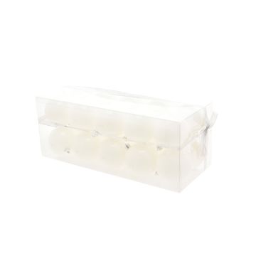 CONFEZIONE 20 SFERE DI PLASTICA D 7CM BIANCO LUCIDO