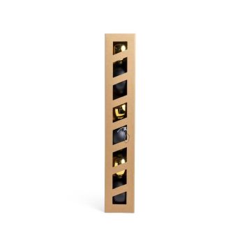 CONFEZIONE CON 6 PALLINE DI NATALE IN PLASTICA DIAM. 8CM ORO E NERO