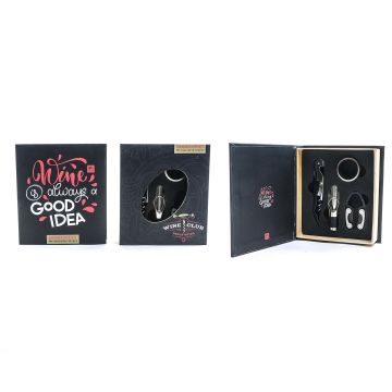 CONFEZIONE REGALO 4PZ ACCESSORI PER SOMMELIER ASSORTITO