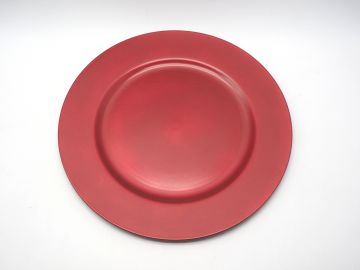 SOTTOPIATTO LISCIO IN PLASTICA D. 33CM ROSSO