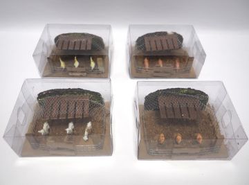 BASE C/RECINTO RETE C/3 ANIMALI