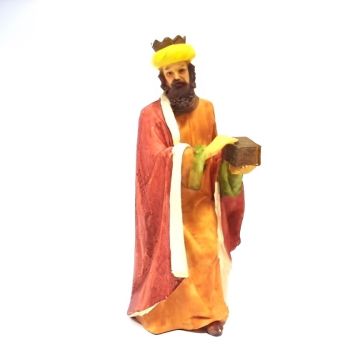 RE MAGIO MELCHIORRE IN POLIRESINA 8X7.5CM H. 19CM