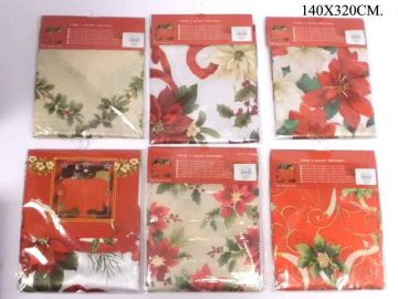 TOVAGLIA 140 X 320 CON CARD 5 DECORAZIONE NATALE