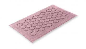 TAPPETO BAGNO FOGLIA 55X85CM ROSA