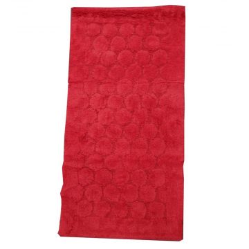 TAPPETO BAGNO FOGLIA 70X140CM ROSSO