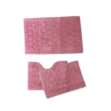 PARURE FOGLIA 3PZ ROSA