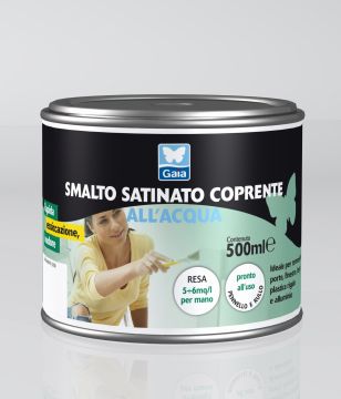 SMALTO SATTINATO COPRENTE H2O NOCCIOLA S101 500ML