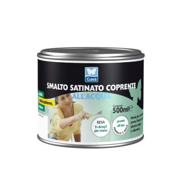 SMALTO COPRENTE SATINATO ALL'ACQUA 119 AZZURRO CIELO 500ML