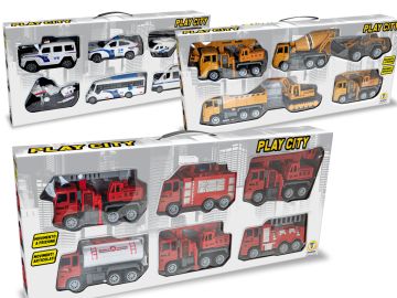 TEO S - PLAYSET MEZZI 6 MEZZI A FRIZIONE ASSORTITO