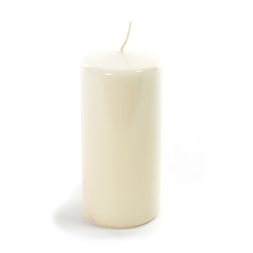 CANDELA PILLAR DIAM. 6 H. 15CM AVORIO LUCIDO