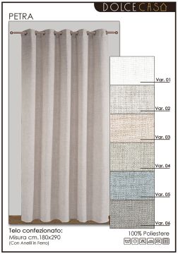 TENDA PETRA IN POLIESTERE BEIGE 180X290CM V. 02