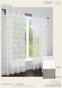 TENDA LUCCA IN VISCOSA E POLIESTERE 140X300CM VAR. 01
