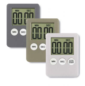 TIMER DA CUCINA LCD RETTANGOLARE COLORI ASSORTITI