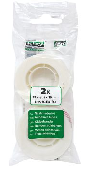 LEBEZ - SET 2 NASTRI ADESIVI INVISIBILI 19MMX33M