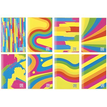 ONE COLOR - QUADERNO FANTAFLUO 20+1 FOGLI A4 QUADRETTI ASS.