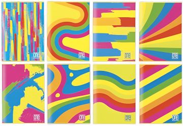 ONE COLOR - QUADERNO MAXI FANTAFLUO 20+1 FOGLI A4 QUADRETTI ASSORTITO