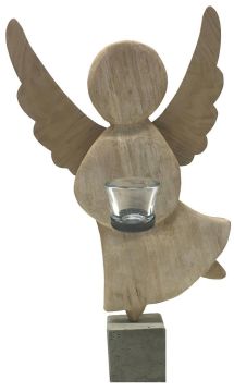 ANGELO CON PORTALUME IN VETRO