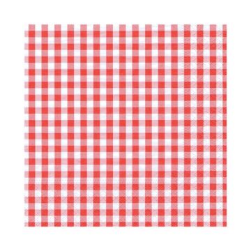 SET 20 TOVAGLIOLI 25X25CM ROSSO VICHY
