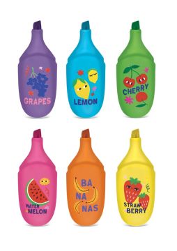 LEBEZ - SET 6 EVIDENZIATORI FLUO BESTY FRUITS
