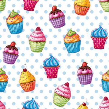 SET 20 TOVAGLIOLI 33X33CM 3 VELI CUPCAKES