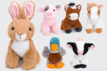 PELUCHE ANIMALI FATTORIA H 18CM ASSORTITO