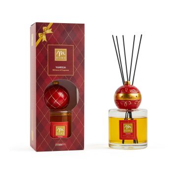DIFFUSORE DI ESSENZA 500ML CON BACCHETTI COTONE VANIGLIA ASS.