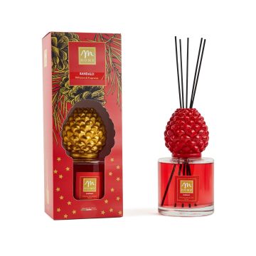 DIFFUSORE DI ESSENZA 500ML CON BACCHETTI COTONE SANDALO ASS.