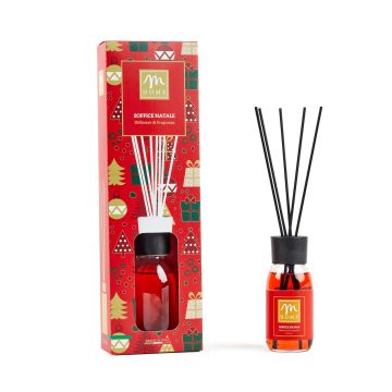 DIFFUSORE DI ESSENZA 125ML CON BACCHETTI COTONE SOFFICE DI NATALE