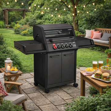 ENDERS - BARBECUE MONROE 3 FUOCHI IN METALLO NERO 