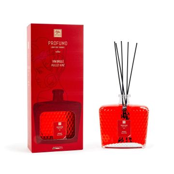 DIFFUSORE DI ESSENZA 700ML CON BACCHETTI COTONE VIN BRULE