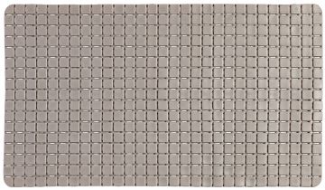 TAPPETO ANTISCIVOLO IN PVC MOSAICO TORTORA 40X70CM