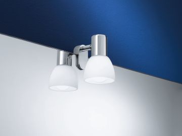 APPLIQUE STICKER CROMO E BIANCO 9.5X11.8CM - 1XE14 40W