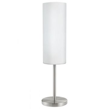 LAMPADA DA TAVOLO TROY 3 BIANCO 46CM - 1X40W E27