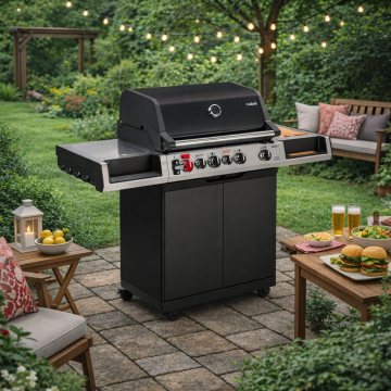 ENDERS - BARBECUE UNIQ 4 FUOCHI IN METALLO NERO 