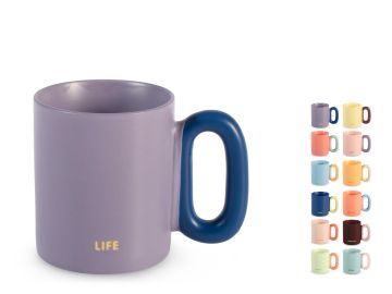 TAZZA NBC PASTEL GLOW 360ML IN CERAMICA ASSORTITA