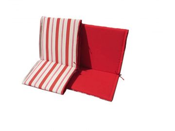 CUSC.SCHIENALE MEDIO RED STRIPE/RED 84X45X4CM