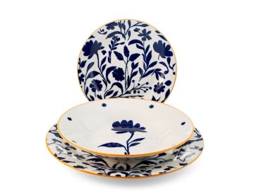 SERVIZIO PIATTI 18PZ IN PORCELLANA ALA ROYAL PETALS