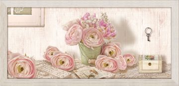 QUADRO ROMANTIC LYRICS CON CORNICE BOSTON BEIGE 57X28 CM 