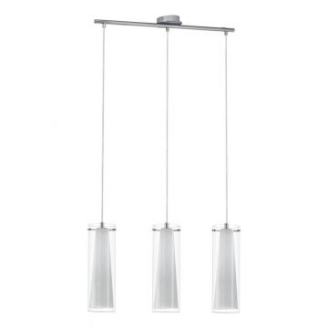 LAMPADARIO 3 LUCI PINTO CROMATO 110CM - 3X40W E27