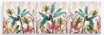 STAMPA SU TELA WORLD 57X57CM BANANA LEAVES BEIGE ASSORTITO