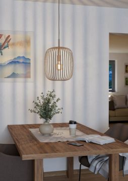 LAMPADARIO ROMAZZINA SABBIA 32.5X110CM - 1XE27 40W