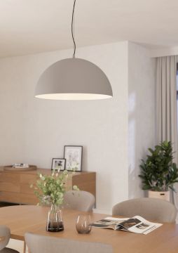 LAMPADARIO GAETANO 1 NERO/GRIGIO E BIANCO 53.5X150CM - 1XE27 40W