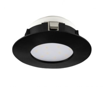 LAMPADA DA INCASSO LED PINEDA NERA D. 7,8CM - 1X4.9W 460lm 3000K IP20 IP44