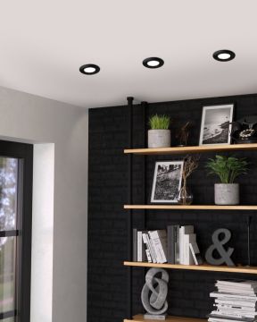 SET 3 LAMPADE AD INCASSO A LED PENETO NERO DIAM. 8.7CM - 3X46W 3000K 3X400lm