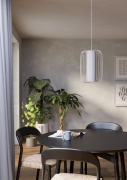 LAMPADARIO TERRAROSA SABBIA/BIANCO 24X110CM - 1XE27 40W