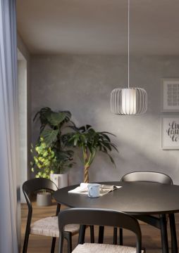 LAMPADARIO TERRAROSA SANDY/BIANCO 28.5X110CM - 1XE27 40W