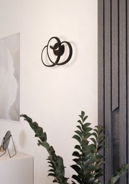 APPLIQUE A LED GIANELLA NERO H 21.5CM - 1X14.5W 3000K 1X1400lm